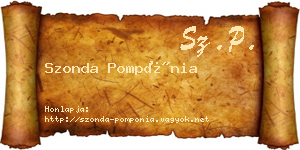 Szonda Pompónia névjegykártya
